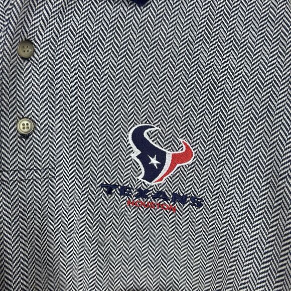 VTG Y2K Dynasty Men’s Houston Texans Navy and Cream Short Sleeve Polo Set, XXL - Picture 5 of 13